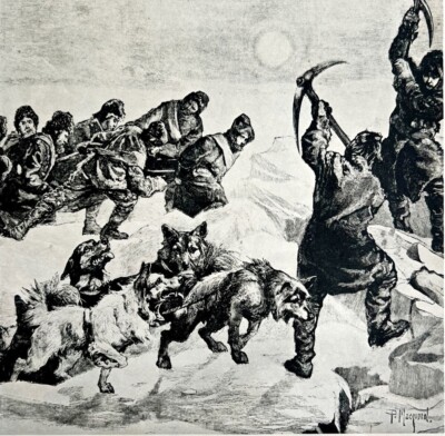 1959 Percy Macquoid De Long Jeannette North Pole Expedition Navy Art Print DWN7