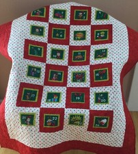 Holiday Quilt. The Grinch Christmas Quilt. Count Down To Christmas Quilt. 37X47.
