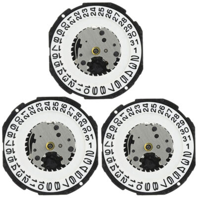 Hattori Epson TMI PC32 Watch Quartz Movement Date At 3/6 Japan Made 3PCS/Pack