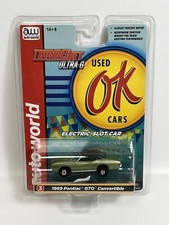 Pontiac GTO Convertible 1969 Grn Thunderjet Ultra G Slot Car Auto World SC377-3