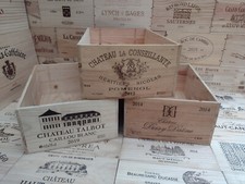 French Wine Box Crate. 6 or 12 bottle. Wooden Genuine Storage Planter Hamper.