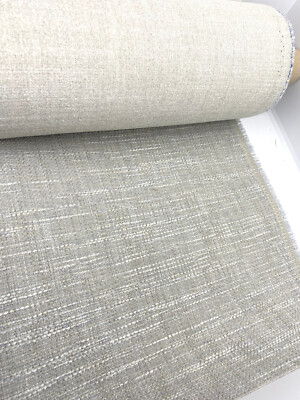 8 Meter Next Boucle Webstoff Silber Polsterstoff PORTOFREI