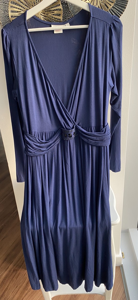 jojo maman bebe navy maternity Jewels belt dress dress M UK