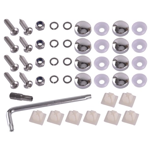 Auto Security Number License Plate Screws Bolts Caps Rustproof Fastener