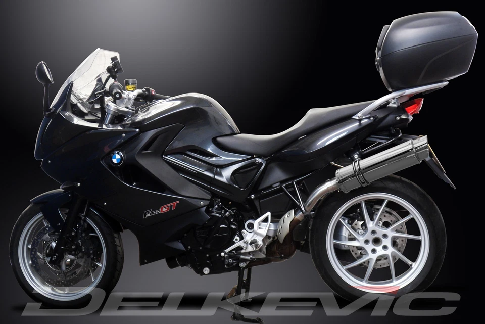 BMW F800GT 2013-2017 Delkevic Kit de silenciador de escape redondo de acero inoxidable deslizable de 14" Foto 4 de 4