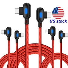 3X 90 Degree Angle USB-C to USB-C Fast Charging Cable for iPhone 15 16 17 Series