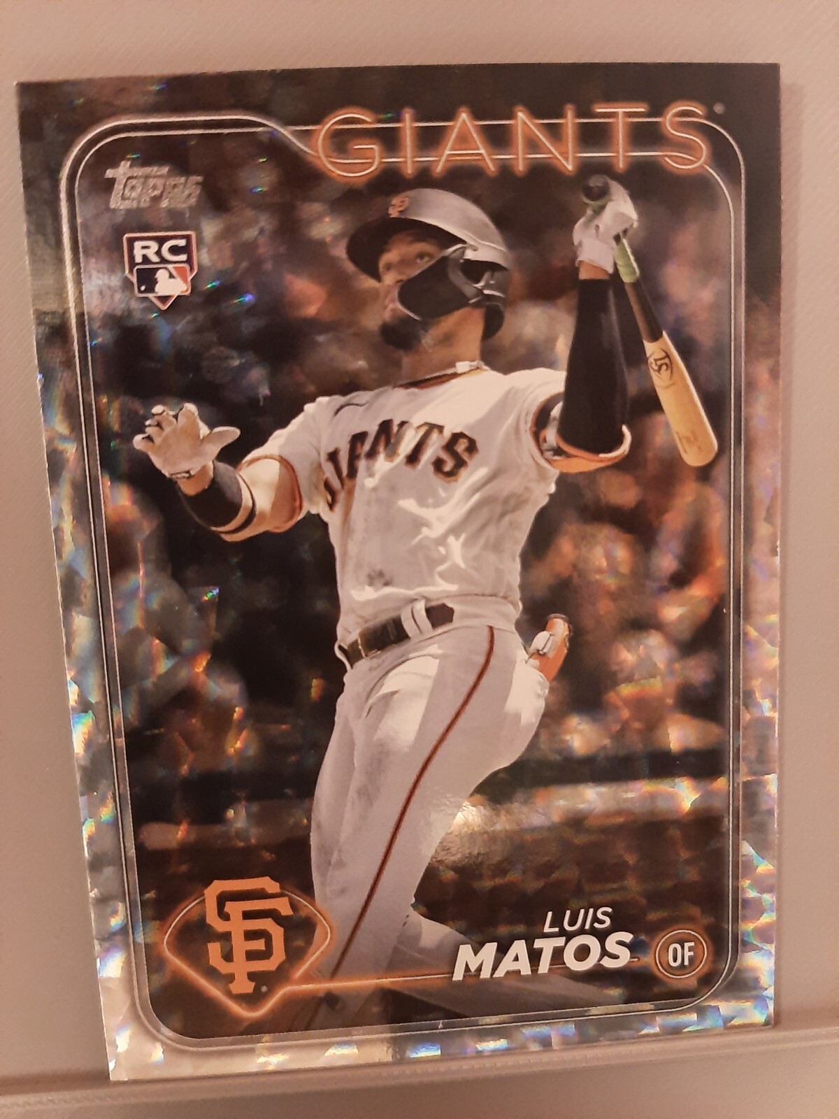 2024 Topps Series 1 Luis Matos Silver Crackle Foil #28 RC
