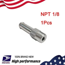 NPT1/8 Nipple Barb Fitting Aluminum Universal For Overflow Radiator Under Cap