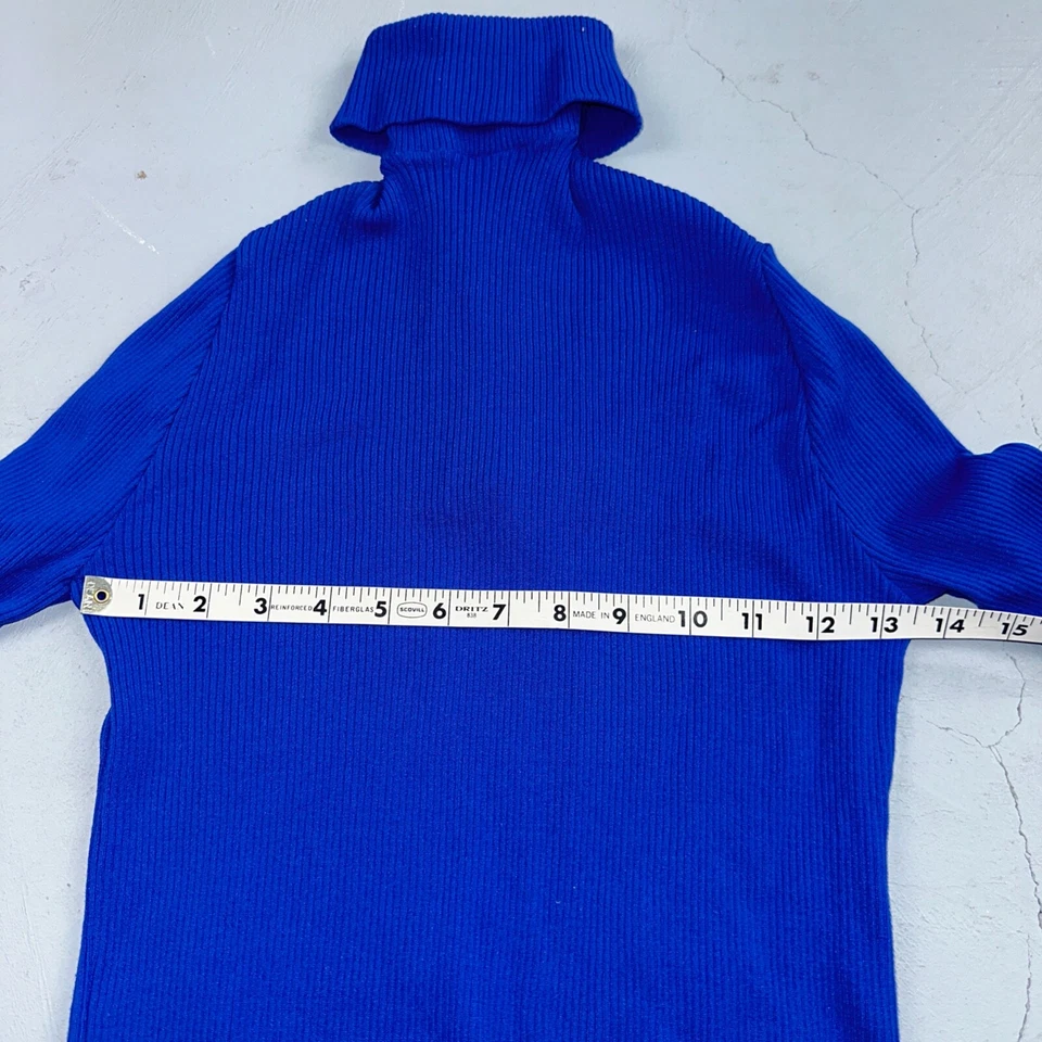 Body Scovill Vintage Años 70 Azul Años 70 Años 80 Tejido Acanalado Manga Larga Cuello Simulado RARO Foto 4 de 4
