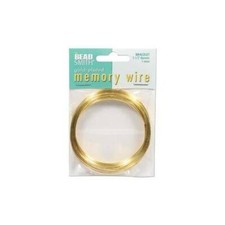 2 1/2-Inch Diameter Gold Plated Beadsmith Memory Wire 1 Ounce