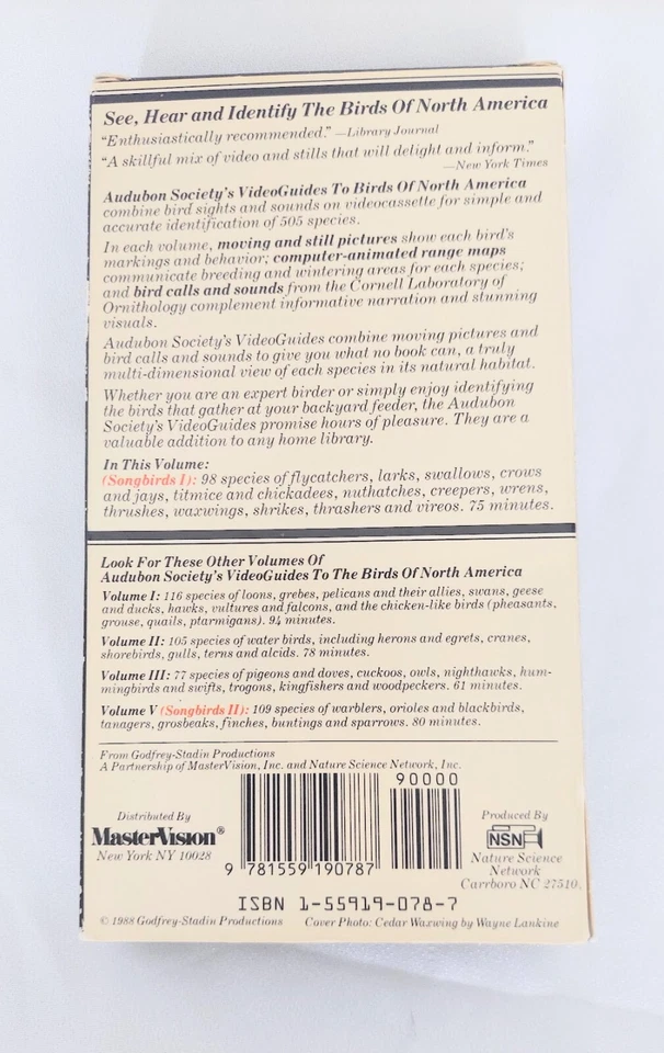 Audubon Society's Video Guide to Birds of North America: IV Volume 4 - Image 2 of 4