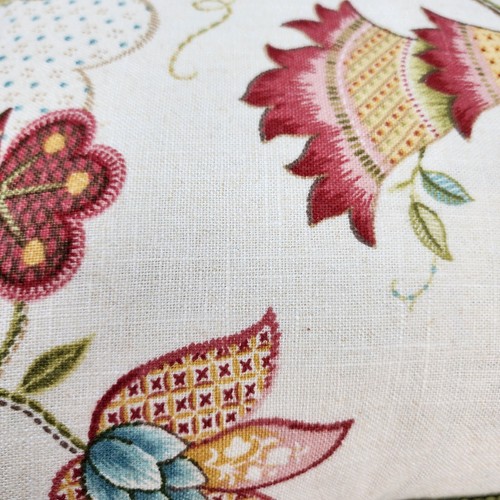 Arhaus P. Kaufmann Throw Pillow Rectangular 12x17 W/Insert Green Floral Cotton - Picture 4 of 10