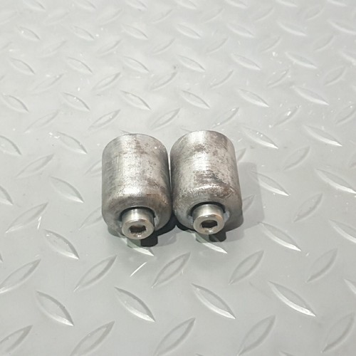 ♻️ Kawasaki ZZR 600 D ZX600 D 1990 - 1992 Bar Ends Bar End Weights Pair Silver ♻