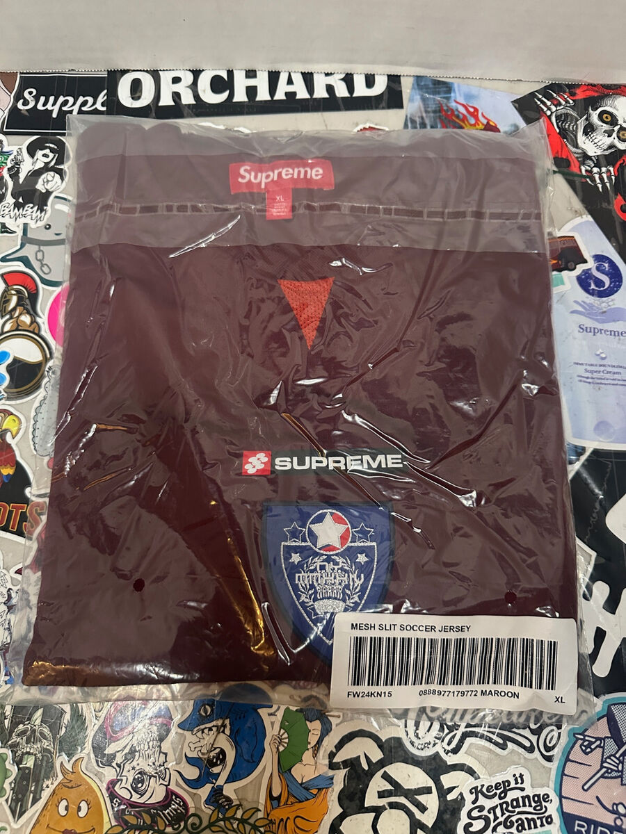 Supreme Crest Soccer Jersey Fw24 Maroon Size XXL In Hand Supreme Crest Soccer Jersey Fw24 Maroon Size XXL In Hand