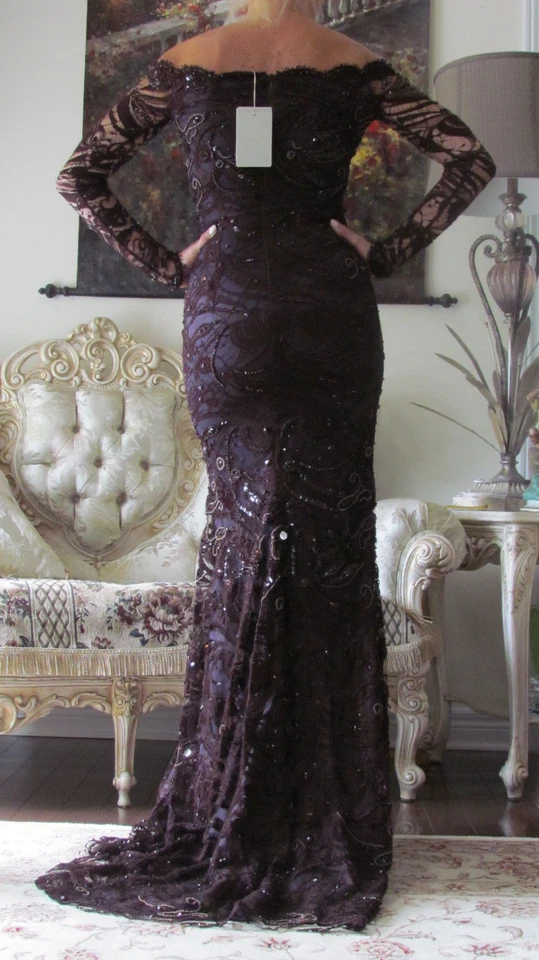 EMILIO PUCCI Pasarela Completo en Encaje, Vestido Largo Adornado It 40, EE. UU. 4-6, UK 8, XS-S Foto 3 de 4