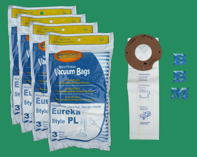 12 Style PL Eureka 62389 Allergy Vacuum Cleaner Bag Maxima LightSpeed