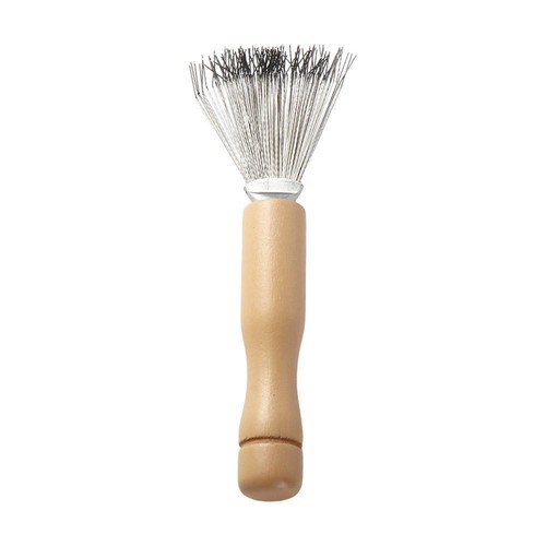 Wooden Handle Hair Brush Cleaner With Metal Wire Salon Rake Home - Picture 8 of 12