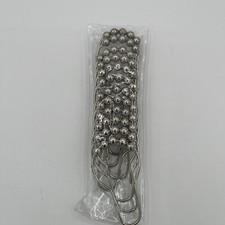 12Pcs Set Stainless Steel Bathroom Shower Curtain Rings Hooks with Roller Ball