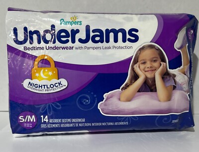 Pampers UnderJams Bedtime Underwear training pants overnight pull ups NEW  - Main Image