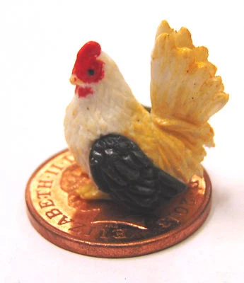 Puppenhaus Huhn Handgemacht & Bemalt 1:12 Maßstab Miniatur Garten Bpc Tumdee