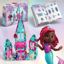 Tytan Official Disney Junior Ariel Magnetic Tile Set Steam Building Toy