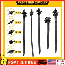 100Pcs Universal Nylon Cable Bundled Bands Wire Harness Line Zip Fasteners Clips