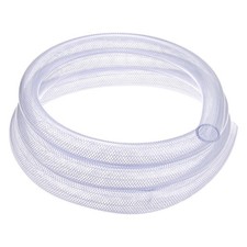 1" ID x 1 1/4" OD PVC Tube, 10 ft High Pressure Braided Clear Flexible Tubing