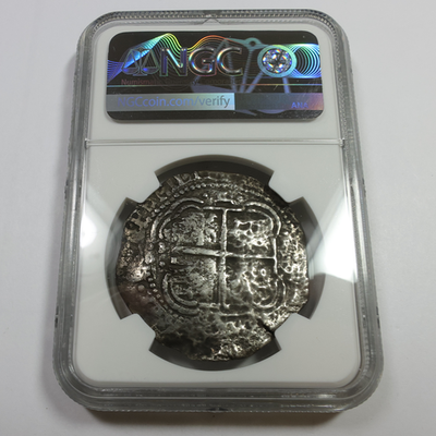1652 E NGC VF Details Bolivia Shipwreck Capitana Silver 8 Reales