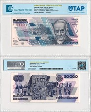 Mexico 20000 Pesos, 1989, P-92b.1, UNC, Series DJ, Authenticated