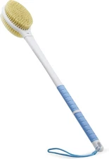Shower Brush Extra Long Handle Dual Sided Back Scrubber Soft and Stiff Bristles