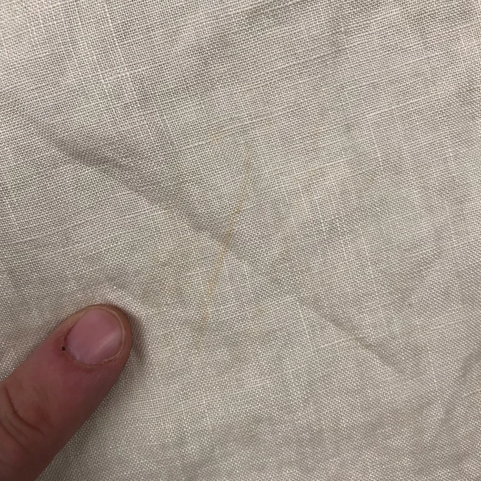 Pantalones Johnny Was para mujer M (30x29) doblados 100 % lino tiro alto rectos *defectos Foto 4 de 4