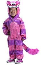 Cheshire Cat Costume Kids Unisex XS Wonderland Cosplay Fancy Dress Halloween