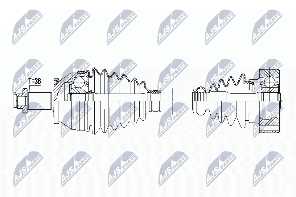 NTY Drive Shaft NPW-WW-123 for Seat Skoda VW, Front Axle Left, New - Image 5
