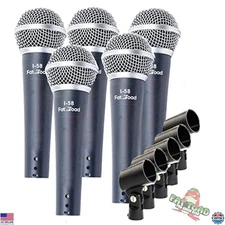 Fat Toad Live ResponsePRO 5-Pack Cardioid Dynamic Handheld Vocal Microphones