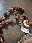 Mystical Megan Hand Carved Goddess Face Bead Medallion Suede Leather Necklace — photo 7