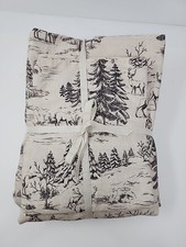 Pottery Barn Rustic Forest Percale Queen Sheet Set, NEW