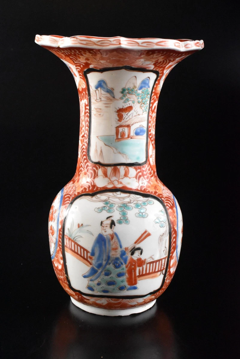 陶瓷红色日本古董花瓶| eBay