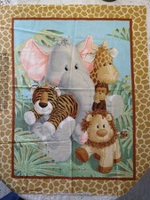 36" Fabric Traditions Panel - Jungle Babies Patty Reed Nursery Baby Wallhanging