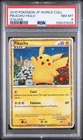 2010 POKEMON JAPANESE WORLD COLLECTION ITALIAN PIKACHU-HOLO PSA 8