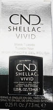 CND Shellac Vivid UV/LED Gel Nail Polish Black Tuxedo 7.3ml