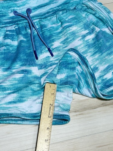 Girls ATHLETA GIRL athletic shorts Teal Tie Dye Look Size XL C151 - Picture 4 of 12