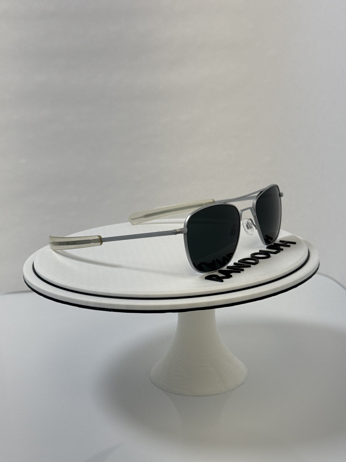 Randolph Engineering Silver Aviator Sunglasses 52[]20… - Gem