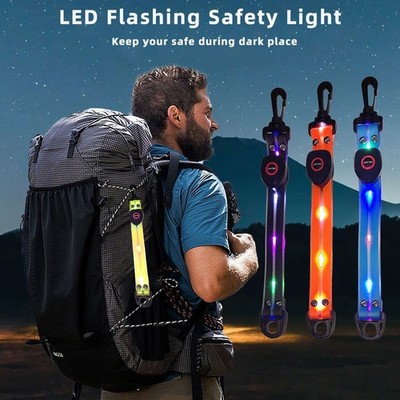 LED Rucksack Blinklicht Leuchtband Reflektor Schulranzen Licht
