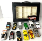 Hot Wheels Mattel Getaway Case & 12 Different Mismatched Vintage Cars Pre Owned