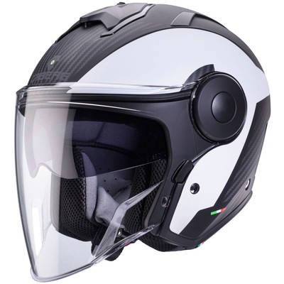 Caberg Open Face Helmet Soho Milano Matte Black/White - Size S