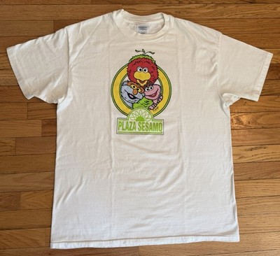 Vtg 90s Plaza Sesamo Promo Tee XL Univision 23 WLTV Sesame Street Hanes T Shirt