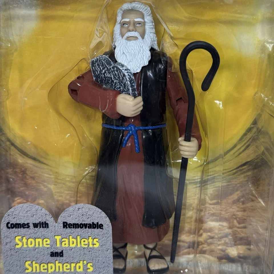 Figura de Acción Moisés Diez Mandamientos Tablas de Piedra y Bastón del Pastor NUEVO SELLADO Foto 3 de 4