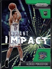NBA 2020-2021 Prizm Basketball Instant Impact Green RC Aleksej Pokusevski #4