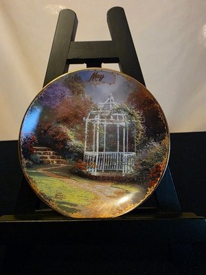 THOMAS KINKADE, SIMPLER TIMES 6th Issue May Plate | 1998 5 .85'' Lilac Gazebo