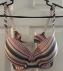 VICTORIA'S SECRET MULTI COLORED STRIPED DEMI BODY BRA- Sz 32DD-PUSH UP- TSHIRT - — photo 1